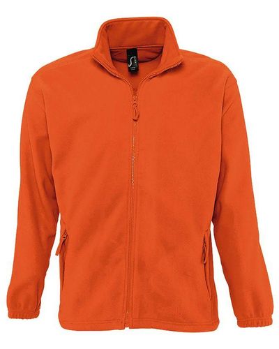 Sol's North Full Zip Outdoor Fleece Jacket (Neon) - Orange