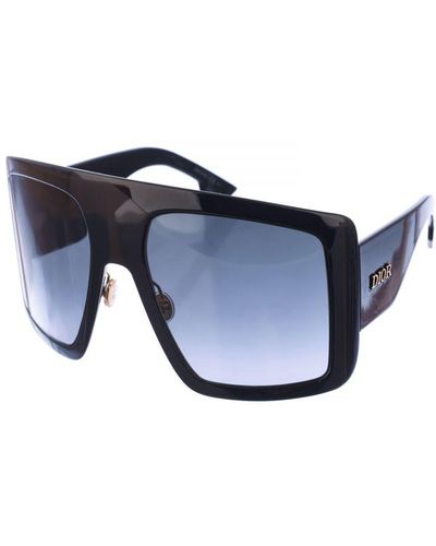 Dior Vierkante Acetaat Zonnebril Voor Van Solight1 - Blauw