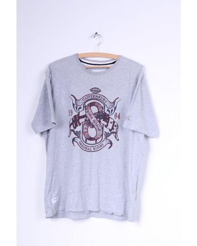 Canterbury Flag T-shirt Grey Cotton - Purple