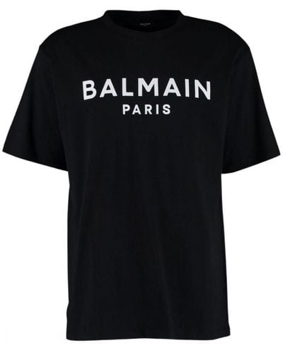 Balmain Paris Classic Branded Logo T-Shirt - Black