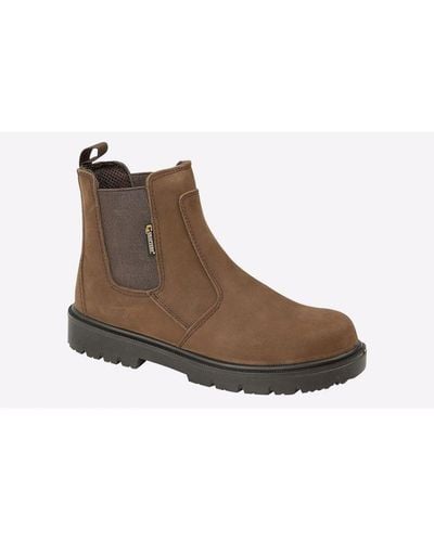 Grafters San Diego Water Resistant Safety Boots - Brown