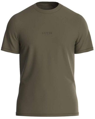 Guess T-shirt Man Label - Groen