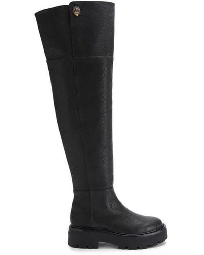 Kurt Geiger Leather Shoreditch Otk Chunky Boots - Black
