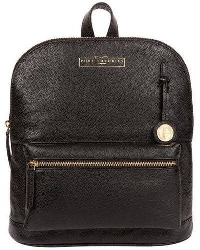Pure Luxuries 'Kinsely' Leather Backpack - Black