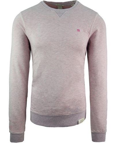 Scotch & Soda Garment-Dyed Logo Cotton Sweatshirt Pullover 142567 1282 - Grey