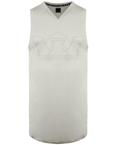 Supra V-neck Sleeveless Off White Graphic Logo Vest 192180 036 Cotton - Grey