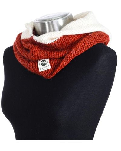 Buff Hood With Knitted Collar 94300 - Red