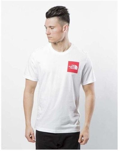 The North Face Fine Short Sleeve T Shirt Wit/rood