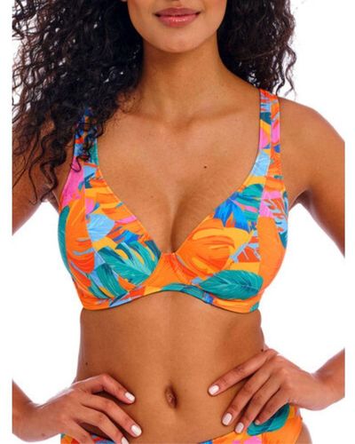 Freya Aloha Coast High Apex Bikini Top - Orange