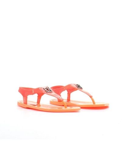 Calvin Klein Jeanne Sandals Patent Leather - Red