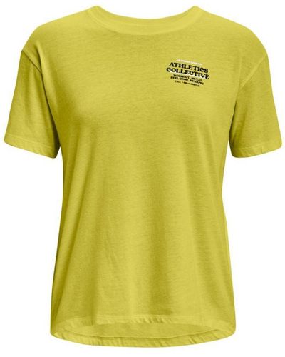 Under Armour Womenss Ua Boost Your Mood T-Shirt - Yellow