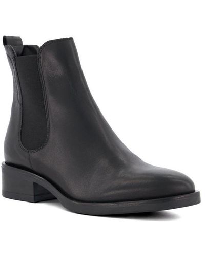 Dune Ladies Panoramic - Burnished-detail Chelsea Boots Leather - Black