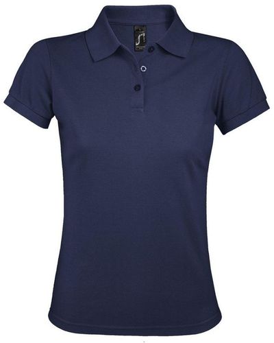 Sol's Ladies Prime Pique Polo Shirt (French) - Blue
