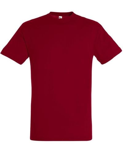 Sol's Regent Short Sleeve T-Shirt (Tango) Cotton - Red