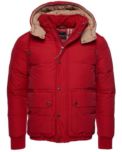 Superdry Mountain Pufferjas - Rood