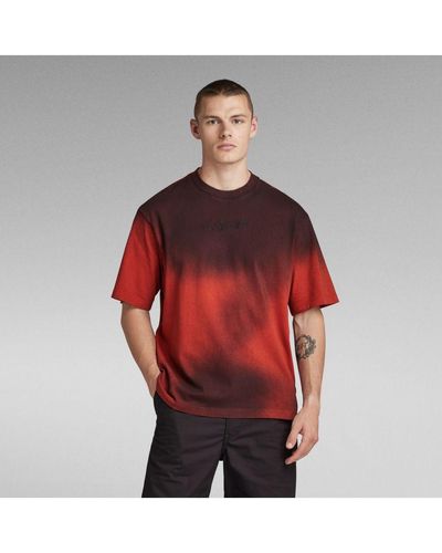 G-Star RAW G-Star Raw Hand Sprayed Boxy T-Shirt - Red