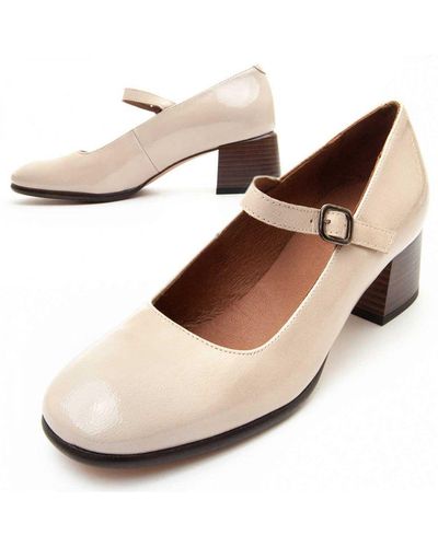 Purapiel Heel Shoe Malaga3 In Brown Leather - White