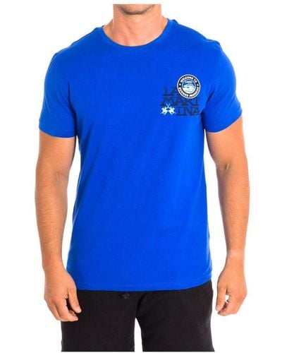 La Martina T-shirt Met Korte Mouwen Tmr607-js354 - Blauw