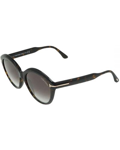 Tom Ford Ft0763 52K Maxine Dark Havana Sunglasses - Metallic