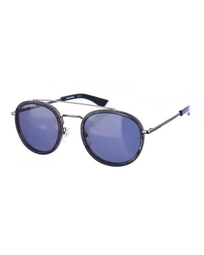 DSquared² Acetate And Metal Sunglasses With Oval Shape D20011S - Blue