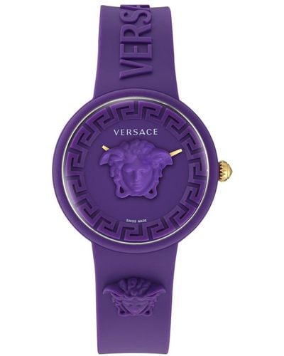 Versace Medusa Pop 's Purple Watch Ve6g00823 Silicone