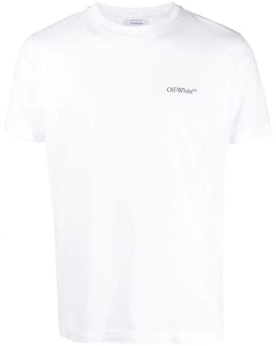 Off-White c/o Virgil Abloh Gebroken Wit T-shirt Met Scratch Arrow-logoprint In Wit