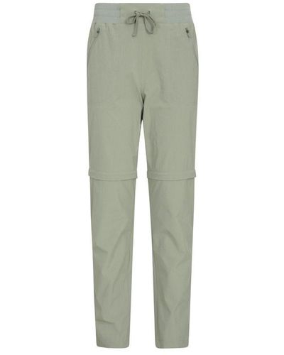 Mountain Warehouse Ladies Explorer Zip-Off Hiking Trousers () - Green