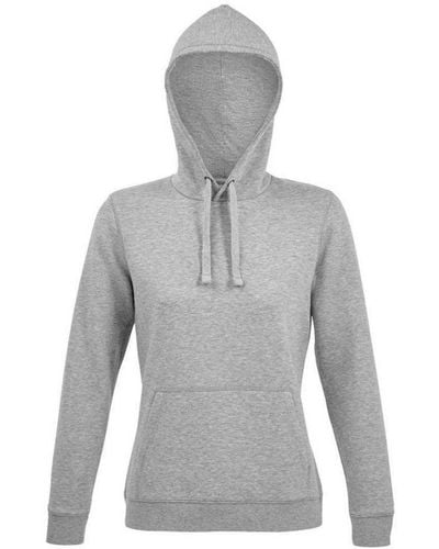 Sol's Ladies Spencer Hooded Sweatshirt ( Marl) - Grey