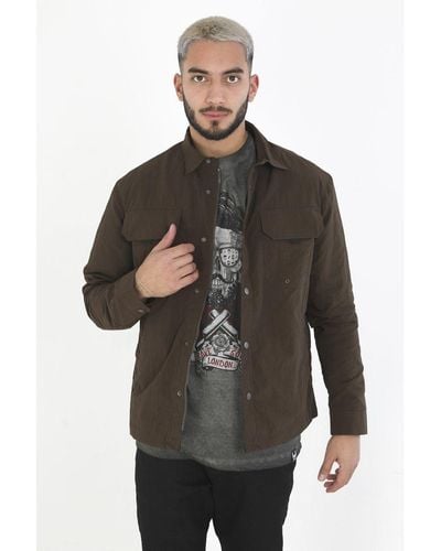 Brave Soul 'Pearson' Lightweight Shacket - Brown