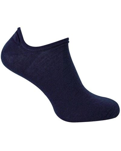 Steve Madden 1 Paar Merino Wol Onzichtbare Sokken - Warme Footsies Sokken - Marine - Blauw