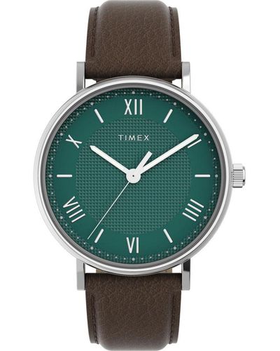 Timex Southview Watch Tw2V91500 Leather (Archived) - Green