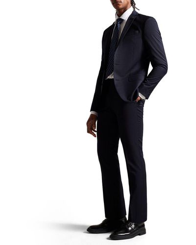 Ted Baker Nainsur Navy Plain Suit - Blue