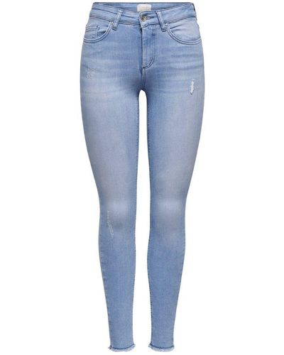 ONLY Skinny Jeans Onlblush Light Blue Denim Regular - Blauw