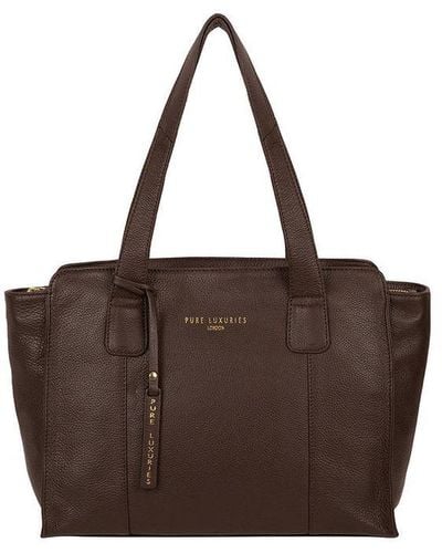 Pure Luxuries 'Homerton' Choco Leather Handbag - Brown