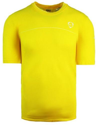 Nike Dri-Fit Short Sleeve T-Shirt Crew Neck Football Top 276059 719 Nylon - Yellow