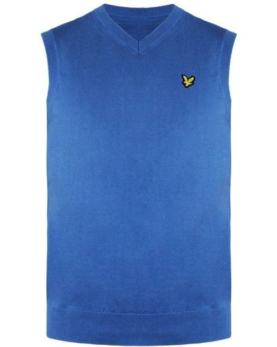 Lyle & Scott Golf Vest Cotton - Blue