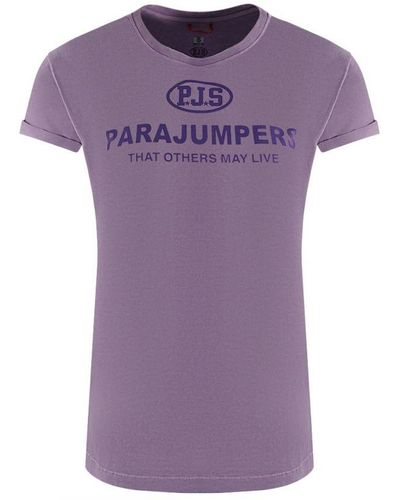 Parajumpers Toml Tee Brand Logo Amethyst T-Shirt - Purple
