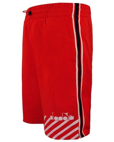 Diadora Bermuda Red Shorts Textile