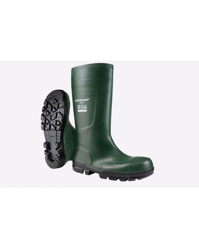 Dunlop Work-It Waterproof Safety Wellingtons - Green