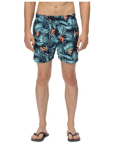 Regatta Loras Hawaiian Swim Shorts - Blue