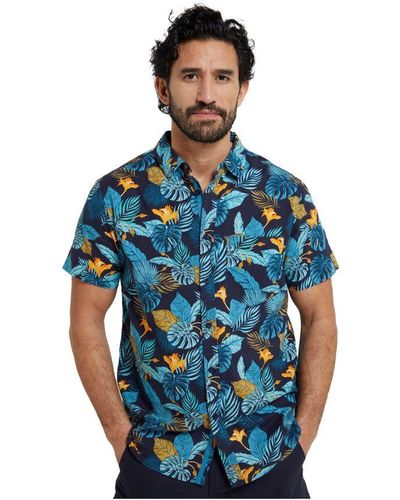 Mountain Warehouse Overhemd Met Korte Mouwen Voor Tropical (blauw)