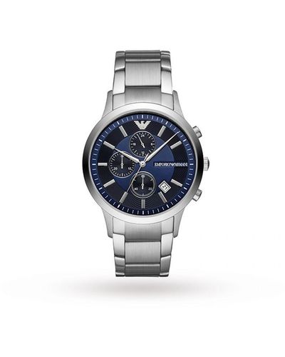 Armani Emporio Ar11164 Chronograph Watch Stainless Steel - Blue