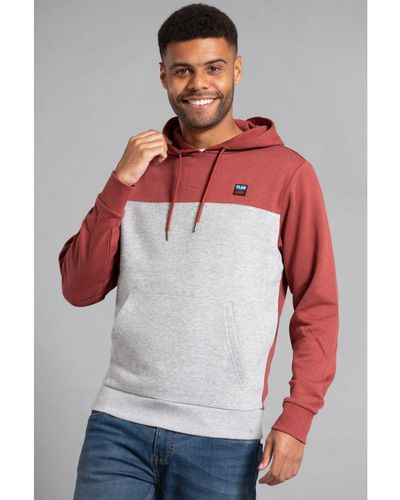 Tokyo Laundry Cotton Blend Colourblock Two Tone Hoody - Red