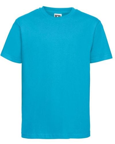 Russell Russell Slank T-shirt Met Korte Mouwen (turquoise) - Blauw