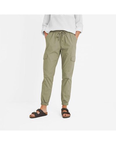 TOG24 Cahill Trousers Sage Green Cotton - Natural