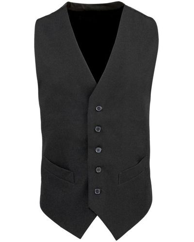 PREMIER Lined Waistcoat / Catering / Bar Wear () - Black