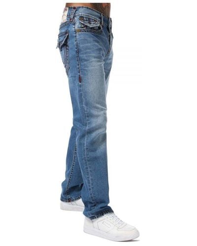 True Religion Ricky Super T Jeans Met Rechte Pijpen Voor , Denim - Blauw