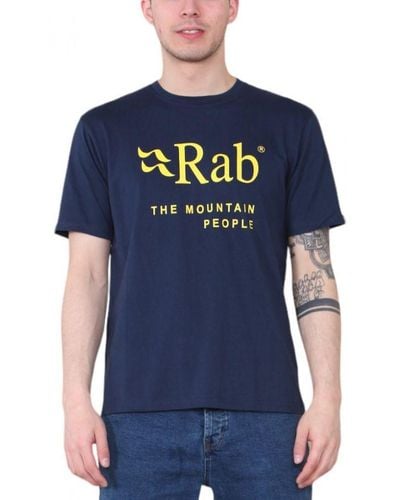 Rab Stance Mountain T-shirt In Marineblauw