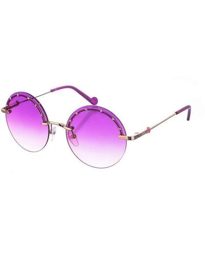 Liu Jo Metal Sunglasses With Circular Shape Lj3100S - Purple