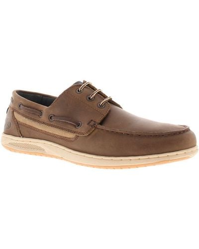 Pod Boat Shoes Casual Tide Shoe Leather (Archived) - Brown